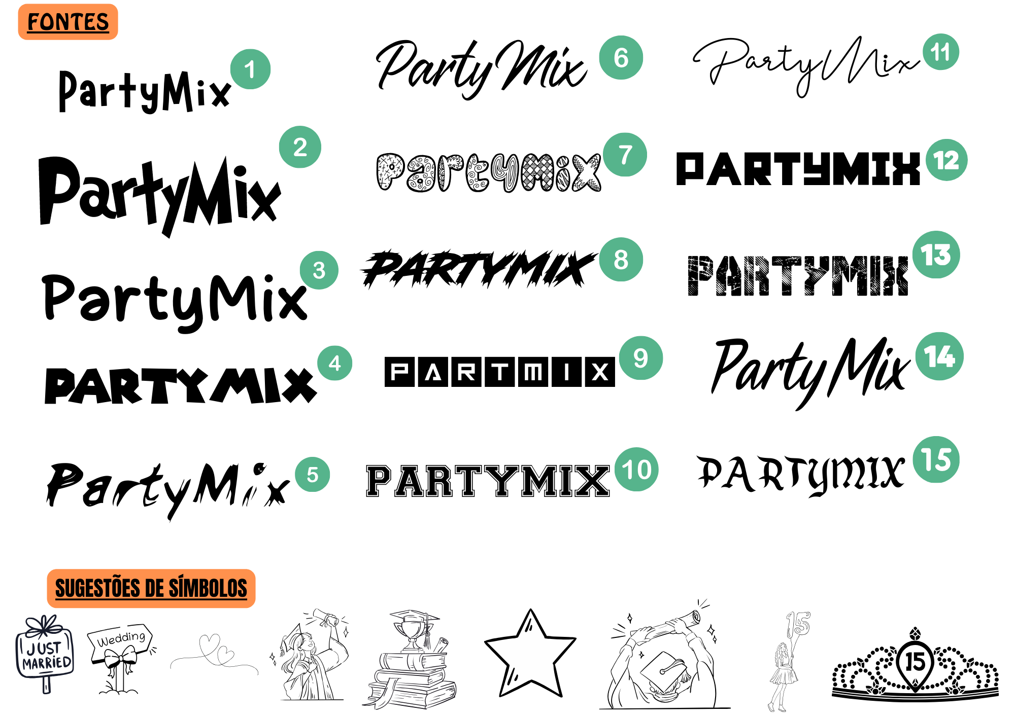 Catálogo de fonts PartyMix — imagem 2